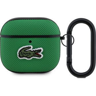 Lacoste Petit Pique Croc Logo Patch pouzdro AirPods 4 zelené