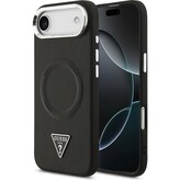 Guess PU Leather Triangle Logo MagSafe kryt iPhone Air černý