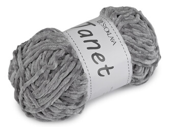 Pletací žinylková příze Janet 100 g - 1 ks - 6 šedá světlá
