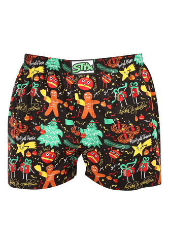 Pánské trenky Styx art klasická guma Vánoce ozdoby (A1754) XL