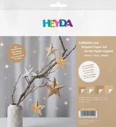 Sada origami papírů 20x20 hvězdy natur