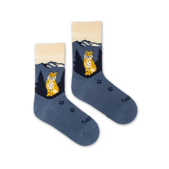 Dětské ponožky Rys ostrovid Modré M (27-30)