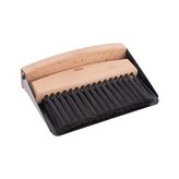 Smetáček+lopatka dřevo/kov mini s magnetem BLACK