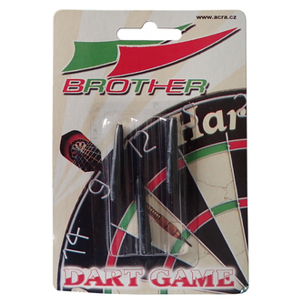 Náhradní násadky k šipkám nylonové S 3 ks - černé