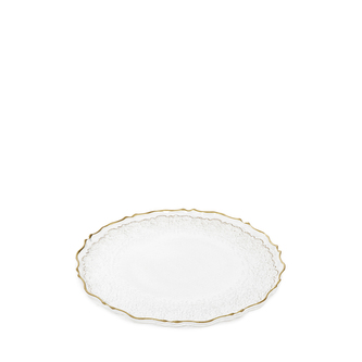Talerz | LISALA | transparentny ze złotą obwódką | 21 cm | 862057