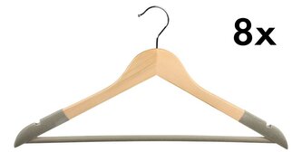 Šatní ramínka 8 ks, lotosové dřevo KESPER 67170