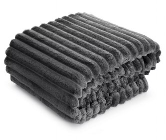 Přehoz na křeslo - sedačku AGNE šedá 70x160 cm Mybesthome