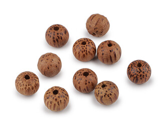 Kokosové korálky Ø14 mm - 10 ks - hnědá přírodní