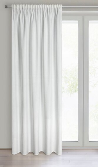 Dekorační velvet závěs s řasící páskou ESTER 140x250 cm bílá (cena za 1 kus) MyBestHome