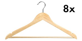 Šatní ramínka 8 ks, lotosové dřevo KESPER 67136