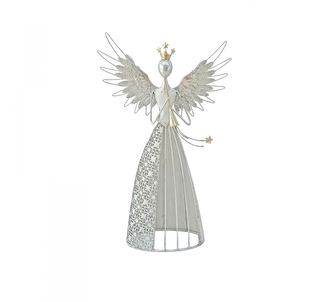 Kovový anděl hrající na trumpetu 63,5 cm