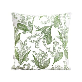 Poszewka | LILY OF THE VALLEY | z haftowanymi konwaliami | 45x45 cm | 734274 Poszewka | LILY OF THE VALLEY | z haftowanymi konwaliami | 45x45 cm | 734274