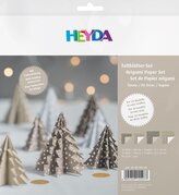 Sada origami papírů 20x20 hvězdy šedé