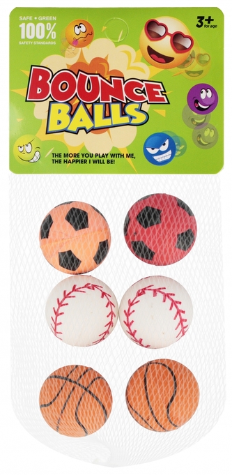 Piłka kauczukowa 3 cm op.6 szt. MEGA CREATIVE 569748