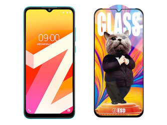 3D Ochranné tvrzené sklo na Lava Z4 - Mr. Cat ESD