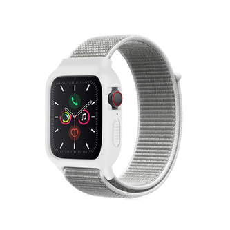 Nylonový set 2v1 pro Apple Watch 42/44/45mm,Bílo-Šedá Nylonový set 2v1 pro Apple Watch 42/44/45mm,Bílo-Šedá