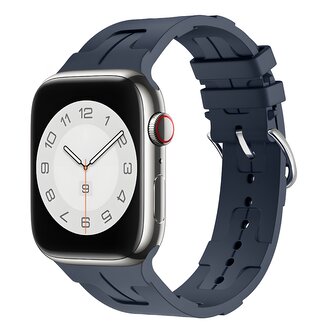 Silikonový řemínek se vzorkem pro Apple Watch 38/40/41mm,Tmavě modrá Silikonový řemínek se vzorkem pro Apple Watch 38/40/41mm,Tmavě modrá