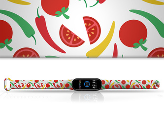 Náhradní náramek Mi band 3/4/5/6/7 Papričky,Bílá,Xiaomi Mi band 3/4 Náhradní náramek Mi band 3/4/5/6/7 Papričky,Bílá,Xiaomi Mi band 3/4