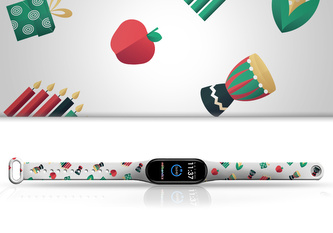 Náhradní náramek Mi band 3/4/5/6/7 Kwanzaa,Bílá,Xiaomi Mi band 5/6