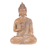 Buddha - polyresinová figurka, barva sv. hnědá