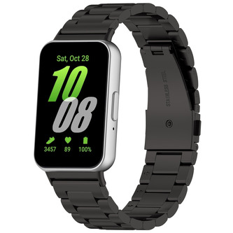 Celokovový řemínek pro Samsung Galaxy Fit 3,Černá Celokovový řemínek pro Samsung Galaxy Fit 3,Černá