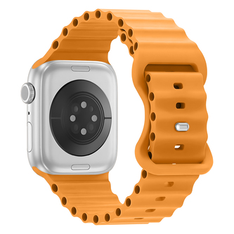 Vroubkovaný řemínek pro Apple Watch 38/40/41/42(S10)mm,Oranžový Vroubkovaný řemínek pro Apple Watch 38/40/41/42(S10)mm,Oranžový