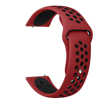 Perforovaný řemínek 22mm,Červeno-Černý