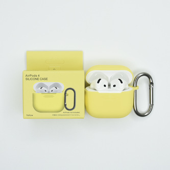 Jednobarevný obal s karabinou pro AirPods 4,Yellow