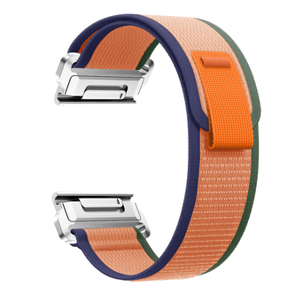 Nylonový řemínek se stahovacím poutkem 22mm,Zeleno-modro-oranžový