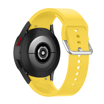 Jednobarevný řemínek s kovovou přezkou pro Samsung Galaxy Watch 4/5/6,Žlutá