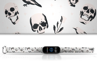 Náhradní náramek Mi band 3/4/5/6/7 Lebky,Bílá,Xiaomi Mi band 3/4 Náhradní náramek Mi band 3/4/5/6/7 Lebky,Bílá,Xiaomi Mi band 3/4