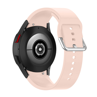 Jednobarevný řemínek s kovovou přezkou pro Samsung Galaxy Watch 4/5/6,Světle Růžová