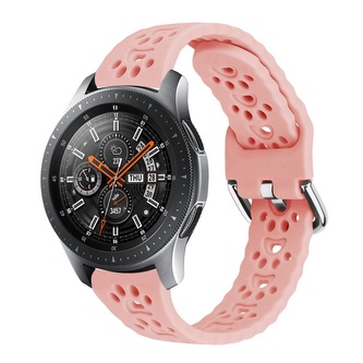 Řemínek s perforovanými pacičkami a přezkovým zapínáním 22mm,Světle růžový