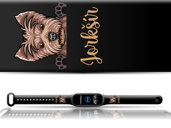 Náhradní náramek Mi band 3/4/5/6/7 Jorkšírský teriér,Černá,Xiaomi Mi band 3/4 Náhradní náramek Mi band 3/4/5/6/7 Jorkšírský teriér,Černá,Xiaomi Mi band 3/4