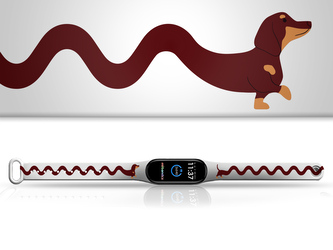 Náhradní náramek Mi band 3/4/5/6/7 Jezevčík,Vícebarevná,Xiaomi Mi Band 7 Náhradní náramek Mi band 3/4/5/6/7 Jezevčík,Vícebarevná,Xiaomi Mi Band 7