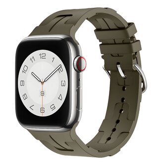 Silikonový řemínek se vzorkem pro Apple Watch 38/40/41mm,Khaki