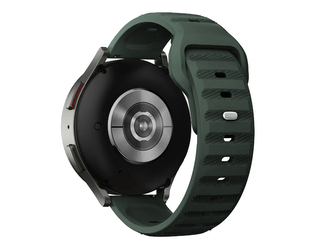 Perforovaný strukturovaný řemínek 22mm,armádně zelená