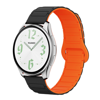 Dvojbarevný magnetický řemínek 20mm,Černo-oranžový