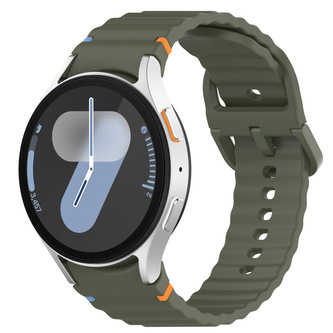 Vroubkovaný řemínek pro Samsung Galaxy Watch 7,Armádně zelená