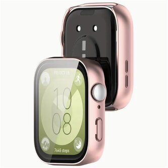 Ochranný plastový kryt pro Huawei Fit 3,Metalická růžová