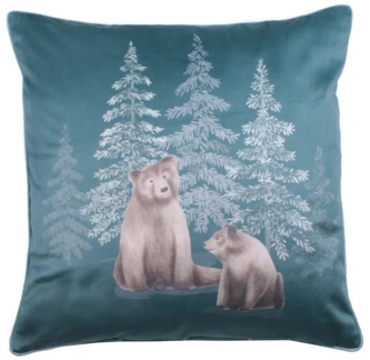 Polštář Bear Walks Teal 43x43