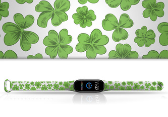 Náhradní náramek Mi band 3/4/5/6/7 Čtyřlístek pro štěstí,Bílá,Xiaomi Mi band 5/6 Náhradní náramek Mi band 3/4/5/6/7 Čtyřlístek pro štěstí,Bílá,Xiaomi Mi band 5/6