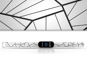 Náhradní náramek Mi band 3/4/5/6/7 Mnohoúhelníky,Bílá,Xiaomi Mi band 3/4 Náhradní náramek Mi band 3/4/5/6/7 Mnohoúhelníky,Bílá,Xiaomi Mi band 3/4