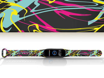 Náhradní náramek Mi band 3/4/5/6/7 Cákance barev,Vícebarevná,Xiaomi Mi band 3/4