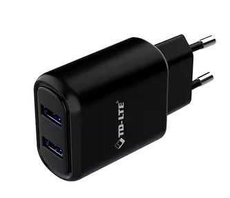 12W Dual USB nabíječka černá 12W Dual USB nabíječka černá