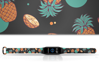 Náhradní náramek Mi band 3/4/5/6/7 Ananas,Vícebarevná,Xiaomi Mi band 5/6/7