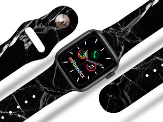 Apple watch řemínek Černý mramor,42/44/45/49mm,S Apple watch řemínek Černý mramor,42/44/45/49mm,S