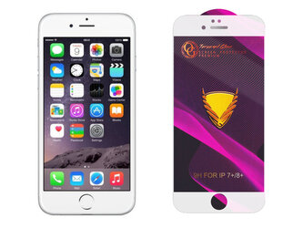 3D Ochranné tvrzené sklo bílé na iPhone 7+/8+