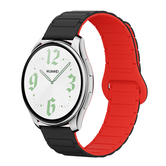 Dvojbarevný magnetický řemínek 22mm,Černo-Červený