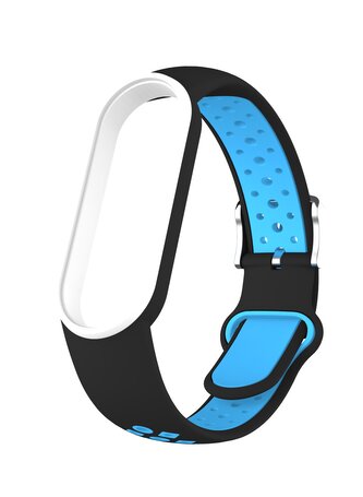 Náhradní náramek Mi band 7/6/5 EF,Černo-Modro-Bílá,Xiaomi  Mi band 5/6/7